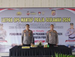 Kapolres Pidie Buka Latpra Ops Mantap Praja Seulawah 2024 di Mapolres Setempat