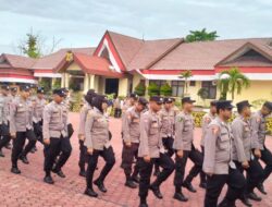 Tingkatkan Kemampuan Baris-Berbaris, Polres Aceh Tamiang Gelar Latihan PBB Rutin
