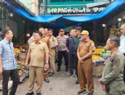 Mewakili Kapolres Aceh Tamiang, Kapolsek Kuala Simpang Ikuti Sidak Pasar Bersama Forkopimda