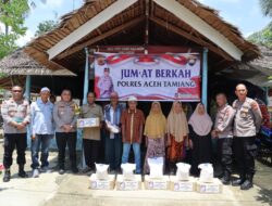 Polres Aceh Tamiang Berbagi, Kapolres Aceh Tamiang Berikan Bantuan Sosial Berupa Sembako