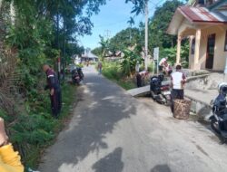 Jum’at Bersih”, Kapolsek Kuala Simpang Pimpin Gotong Royong