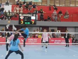 Sepak Takraw Putri Provinsi Aceh Vs NTT Dengan Skor 2 : 0