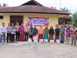Wujud Kepedulian Polres Aceh Tamiang, Kapolres Berikan Bantuan Sosial Berupa Sembako Untuk Masyarakat Yang Membutuhkan