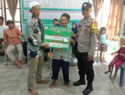 Bhabinkamtibmas Desa Alur Baung, Polsek Karang Baru Lakukan Pengamanan dan Monitoring Penyaluran BLT