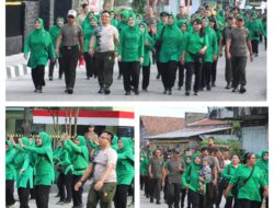 Perkuat Soliditas, Kodim 1307/Poso Selenggarakan Jalan Santai dan Senam Bersama Anggota dan Persit
