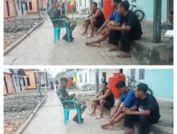 Babinsa Kodim 1311/Morowali Serka Wisno Adakan Komsos dengan Warga Binaan di Kecamatan Bungku Selatan Mengenai Bahaya Narkoba