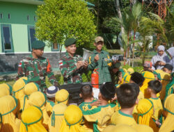 Anak PAUD Al-Ikhlas Menyerbu Kotis Satgas Pamtas Yonarmed 11 Kostrad di Nunukan
