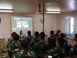 Pelihara Komunikasi, Danyonif 413 Kostrad Ikuti Vicon Bersama Pangdivif 2 Kostrad