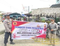 Bhabinkamtibmas Berikan Himbauan dan Sosialisasi Saber Pungli