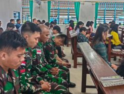 Tingkatkan Rohaniah Prajurit Dalam Bertugas, Satgas Yonif 503 Kostrad Ibadah Minggu Nasrani