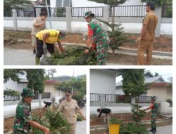 Sinergitas dan Solidaritas TNI ,POLRI Dan Pemerintah Kelurahan, Babinsa 02/Pamona Puselemba Kerja Bakti Bersihkan Lingkungan Sekitar Kelurahan Sangele