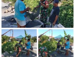 Got dan Saluran Air Jadi Sasaran Kerja Bakti Babinsa Bersama Warga