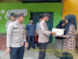 Jum’at Berkah” Polsek Karang baru Salurkan Bantuan Sembako Bagi Warganya Yang Membutuhkan