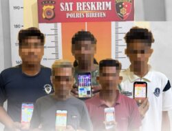 Polres Bireuen Tangkap Lima Pemain Judi Online
