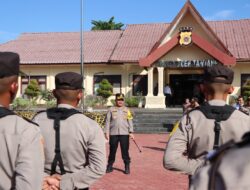 Kapolres Aceh Tamiang Pimpin Apel Penerimaan Siswa Latja SPN Polda Aceh