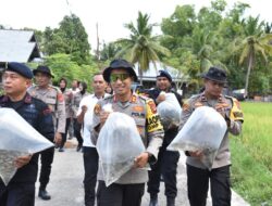 Dukung Program Ketahanan Pangan Pemerintah, Kapolres Bireuen Menyerahkan 3000 Bibit Ikan Nila Kemasyarakat