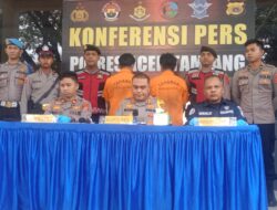 Polres Aceh Tamiang Gelar Konferensi Pers Terkait Terduga Pelaku Pembakaran Alat Berat Jenis Excavator