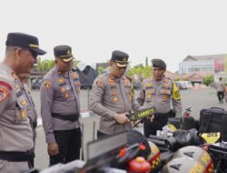 Kapolres Pidie Cek Peralatan dan Perlengkapan Satsamapta