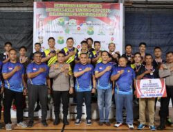Kapolres Aceh Tamiang Tutup Turnamen Badminton Kapolres Cup