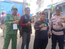 Aiptu H.Panjatan Patroli Bersama Cek Sejumlah TPS Agar Aman.
