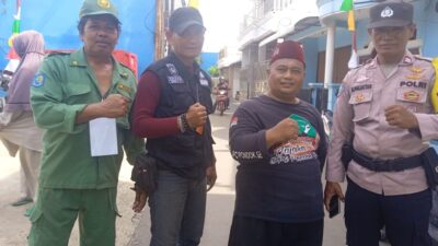 Aiptu H.Panjatan Patroli Bersama Cek Sejumlah TPS Agar Aman.