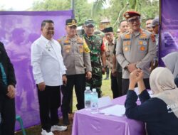 Dirreskrimsus Polda Aceh bersama Kapolres Tinjau Pengamanan TPS pada Hari Pemilihan di Tamiang