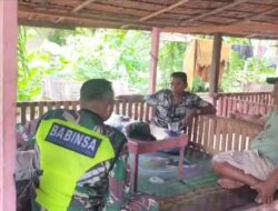 Babinsa Koramil 05/Thu Komsos Pasca Pilkada, Ingatkan Warga Komitmen Jaga Kerukunan