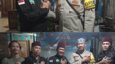 Polsek Pondok Gede Jaga Kampung Sambangi Ketua Ormas DPC Jajaka Pondok Melati.