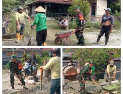 Sinergi Warga dan Babinsa Leboni Gotongroyong Bangun Rumah Ibadah