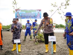 Polres Pidie Tanam 300 Pohon Mangrove