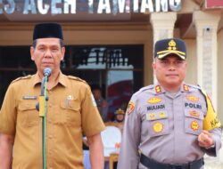 Kapolres Aceh Tamiang Pimpin Pelaksanaan Apel Gelar Pasukan Operasi Lilin Seulawah 2024 Dalam Rangka Pengamanan Nataru