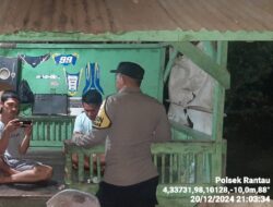 Menjalin Kemitraan dan Silaturahmi Bersama Masyarakat personel Polsek Rantau  Sambang Warga