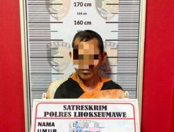 Polres Lhokseumawe Berhasil Tangkap Tersangka Penyiraman Air Keras Terhadap Dua Anak Tiri