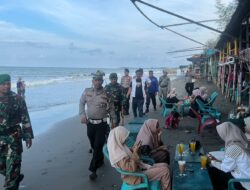 Ciptakan Keamanan Wisata, Polres Pidie Jaya Gelar Patroli dan Himbauan di Pantai Tringgadeng