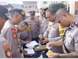 Polres Lhokseumawe Gelar Apel Pemeriksaan Senpi dan Amunisi Personel