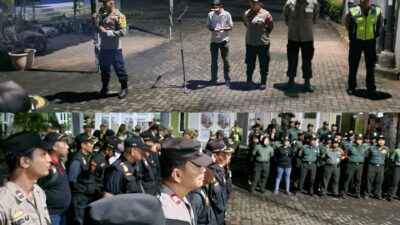 Apel Gabungan Bersama 3 (Tiga) Pilar Oleh Polsek Pondok Gede di Halaman Perum. Spring Garden Residence Pondok Melati Kota Bekasi.