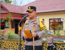 Kapolres Aceh Tamiang Pimpin Upacara Korp Rapot Kenaikan Pangkat Personel