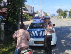 Polantas Pidie Jaya Gencarkan Turjagwali, Beri Arahan dan Teguran Demi Keselamatan Pengendara