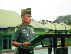 Tanamkan Jiwa Nasionalisme, Kodim 0117/Aceh Tamiang Gelar Upacara Bendera Hari Senin