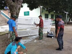 Prajurit Yonif 330 Kostrad Renovasi Masjid Washilatul Hikmah di Awal Tahun
