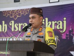 Polres Aceh Tamiang Gelar Isra mi’raj, Kapolres : Niatkan Tugas Sebagai Ibadah dan Jadikan Pekerjaan Kita Sebagai Ladang Amal