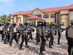 Sat Samapta Polres Pidie Jaya Gelar Latihan Dalmas, Perkuat Kesiapan Pengamanan Unjuk Rasa