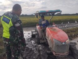 Babinsa Koramil 09/Banda Mulia Dampingi Petani Lakukan Pengolahan Lahan