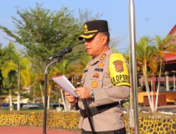 Kapolres Aceh Tamiang Pimpin Apel Gelar Pasukan Operasi Keselamatan Seulawah 2025