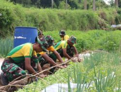 Yonif 303 Kostradi Manfaatkan Lahan Tidur untuk Program Ketahanan Pangan