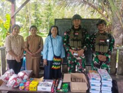 Alat Tulis Baru Satgas Yonif 503 Kostrad Untuk Semangat Belajar Anak Papua