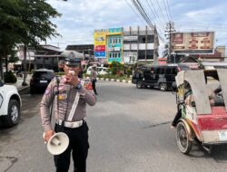 Satlantas Polres Lhokseumawe Gelar Penyuluhan Keliling, Ajak Pengendara Tertib Berlalu Lintas