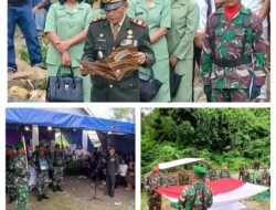Penghormatan Terakhir, Danramil Beserta Anggota Hadiri Prosesi Pemakaman Almarhum Sertu (Purn) Dame Mosipate