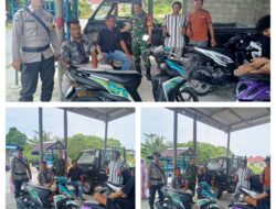 BABINSA KORAMIL 1311-07/MENKEP DAN BHABINKAMTIBMAS GELAR KOMSOS HIMBAU KETERTIBAN BERLALU LINTAS