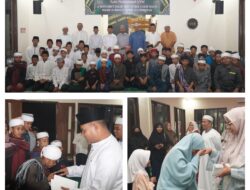 Letkol Alzaki Bersama Ketua Persit  Berikan Tali Asih kepada Santri dan santriwati pada peringatan Isra Mi’raj Nabi Muhamad SAW dan menyambut malam nisfu Sa’ban